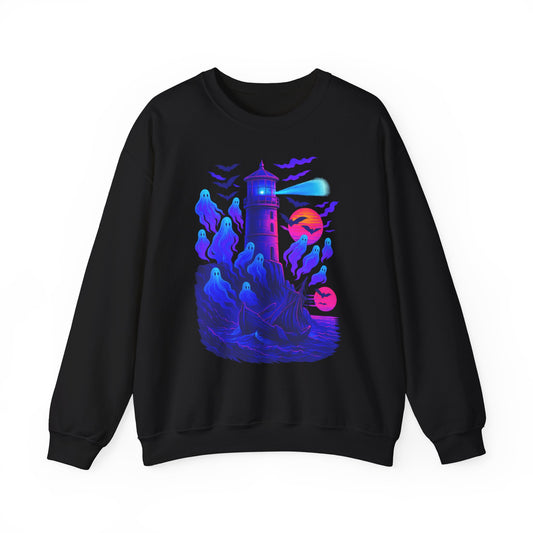Geister-Leuchtturm – Synthwave – Sweatshirt