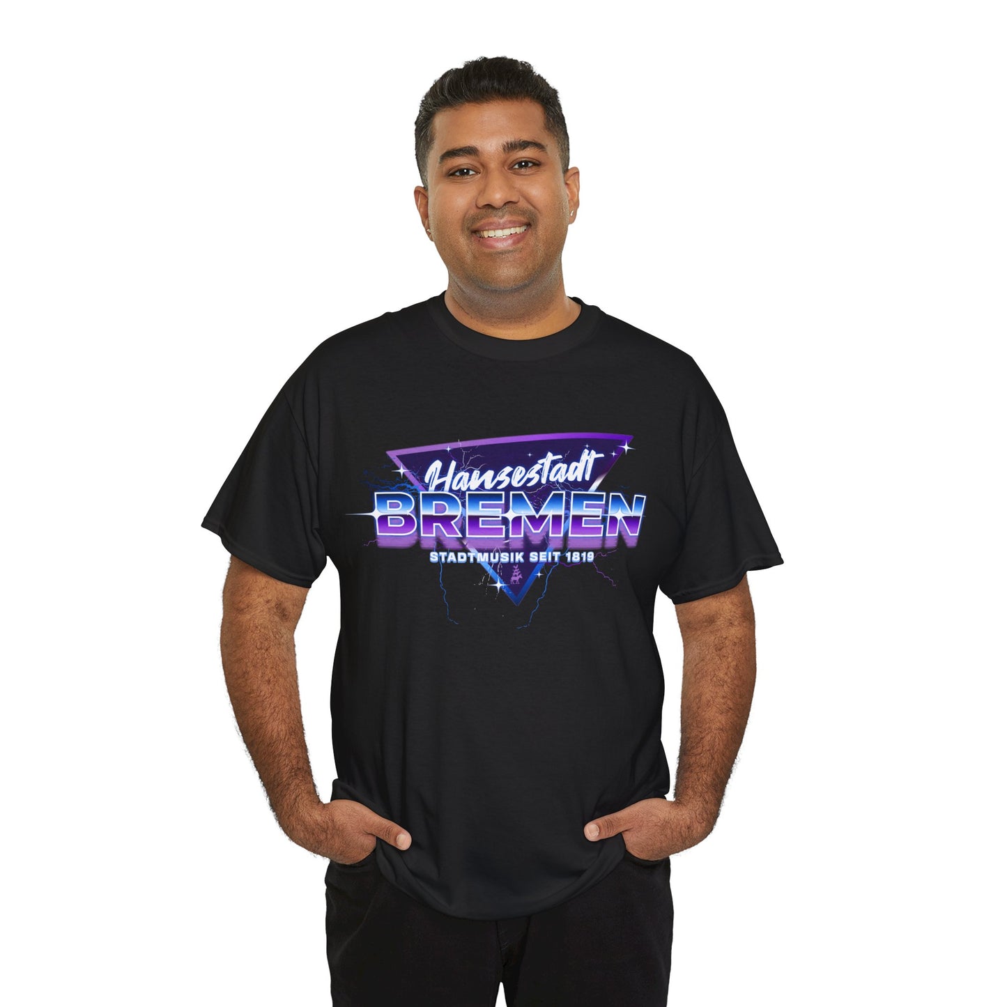 Hansestadt Bremen – Retro Wave Edition – T-Shirt im 80er-Style – Unisex T-Shirt - Schwarz