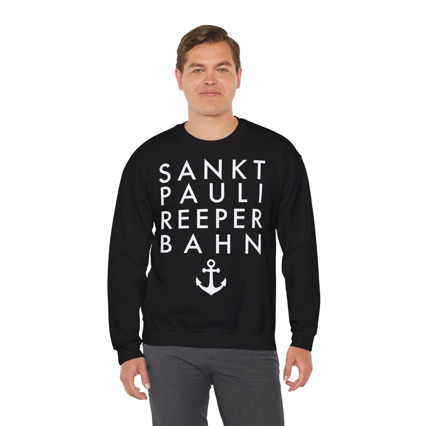 St. Pauli - Reeperbahn - mit Anker - Sweatshirt