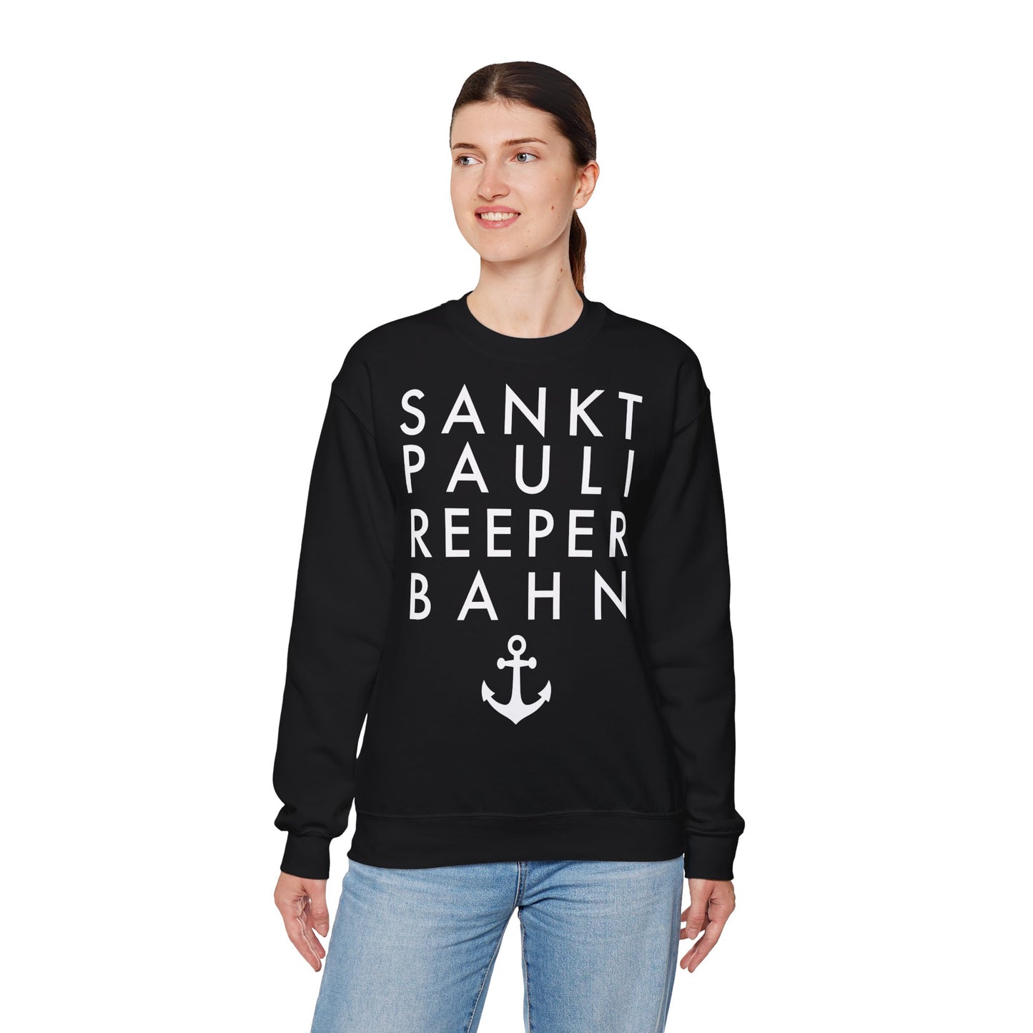 St. Pauli - Reeperbahn - mit Anker - Sweatshirt