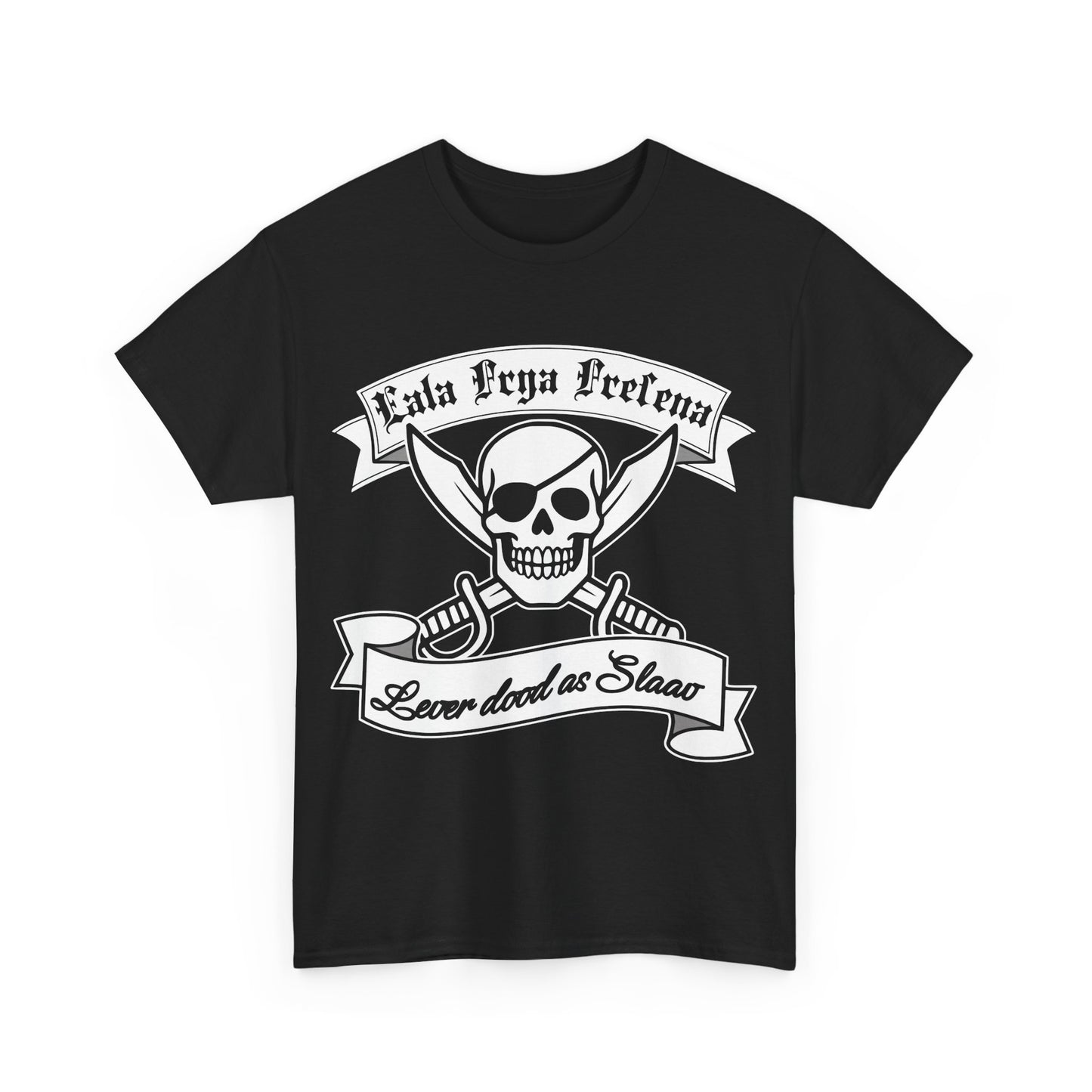 Ostfriesen T-Shirt - Eala Frya Fresena - Lever dood as Slaav – Unisex Shirt in Schwarz