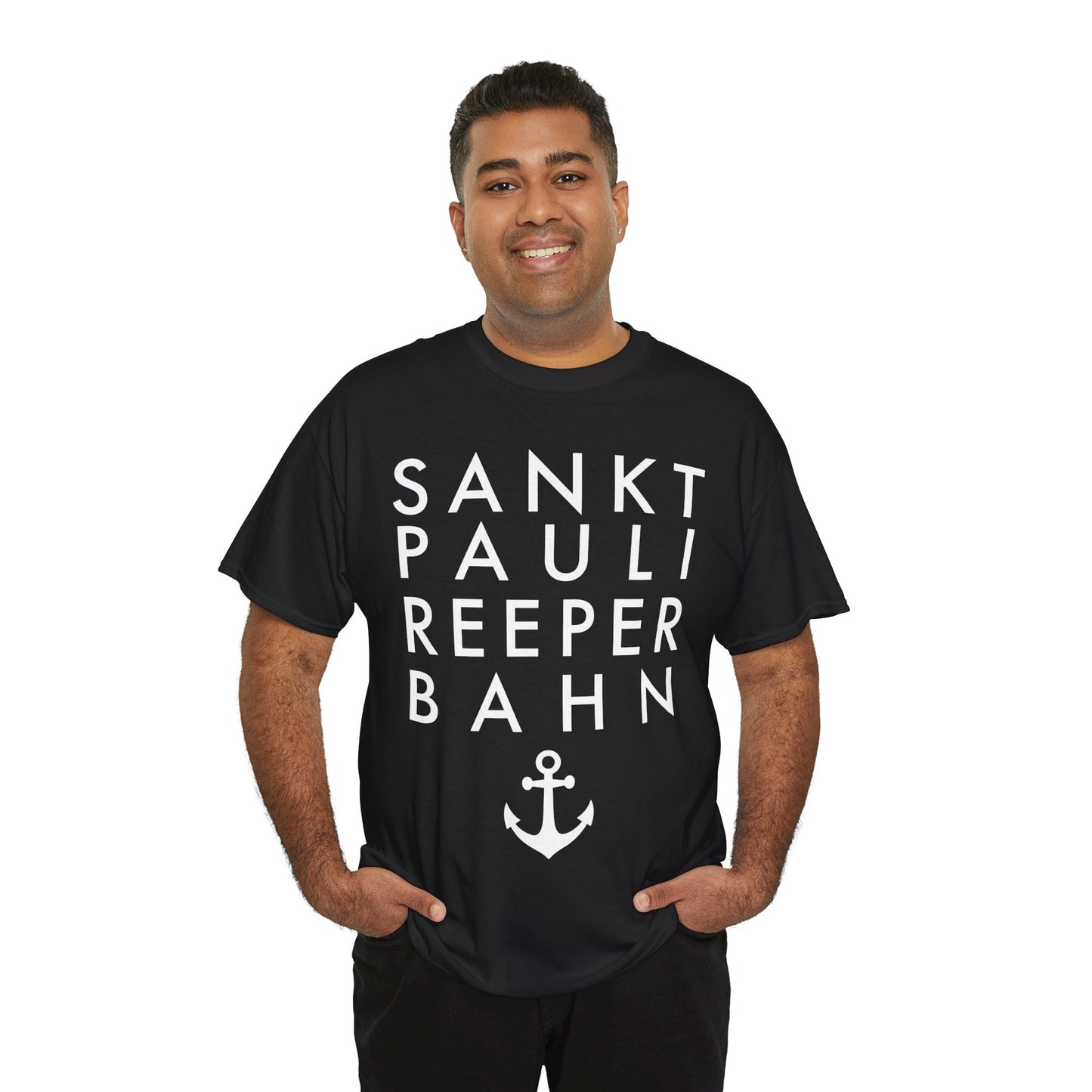 St. Pauli - Reeperbahn mit Anker - T-Shirt