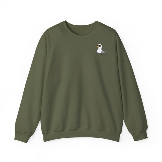 Möwe in Brusttasche - Sweatshirt