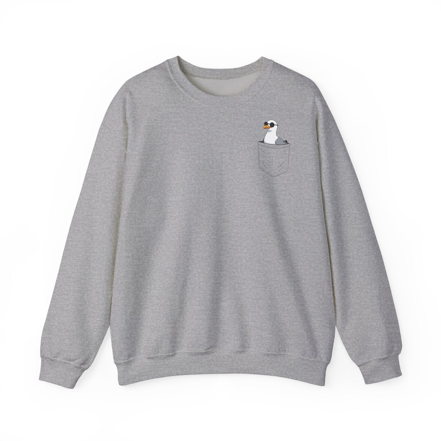 Möwe in Brusttasche - Sweatshirt