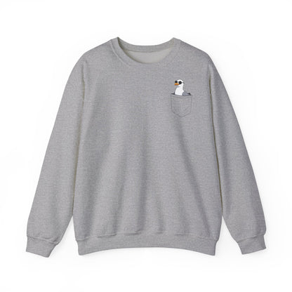 Möwe in Brusttasche - Sweatshirt