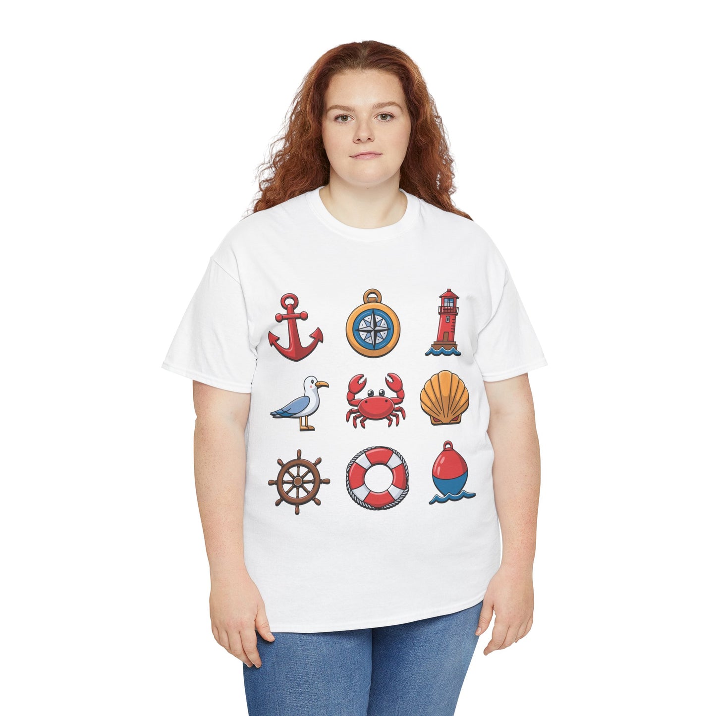Maritime Symbole – Nordsee Icons – T-Shirt