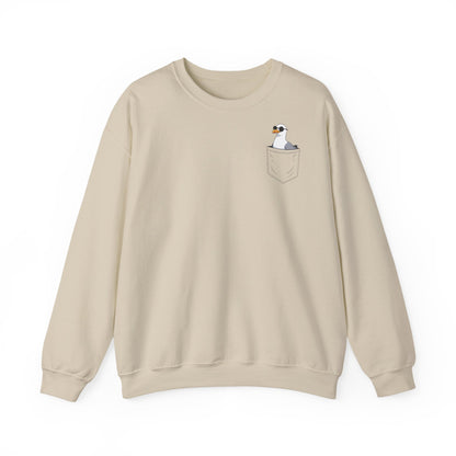 Möwe in Brusttasche - Sweatshirt