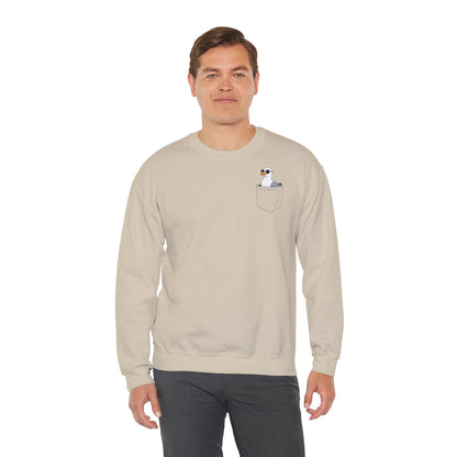 Möwe in Brusttasche - Sweatshirt