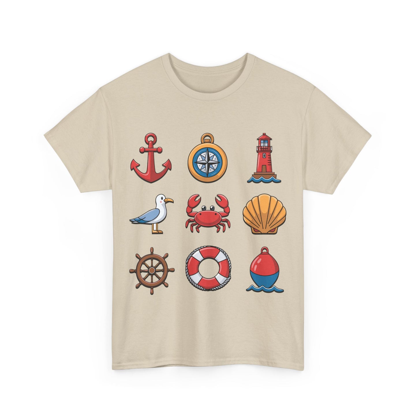 Maritime Symbole – Nordsee Icons – T-Shirt