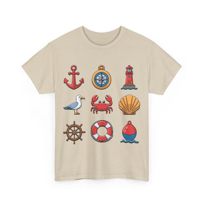 Maritime Symbole – Nordsee Icons – T-Shirt