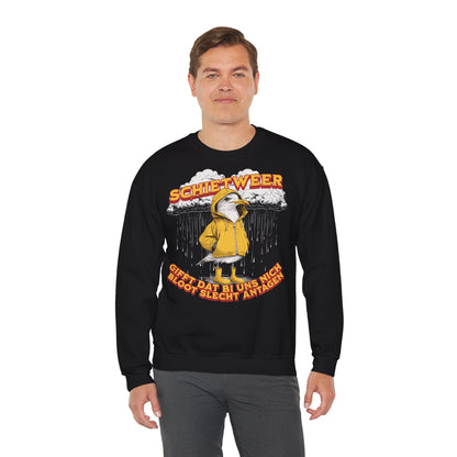 Schietweer - Möwe im Ostfriesennerz - Sweatshirt