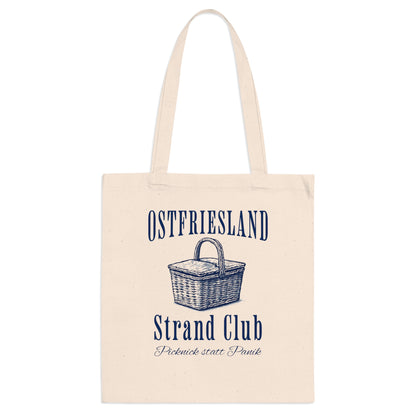 Ostfriesland - Strand Club - Picknickkorb - Baumwolltasche