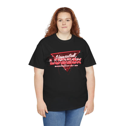 Special Edition - Hansestadt Lübeck – Retro Wave Edition – T-Shirt im 80er-Style – Unisex T-Shirt - Schwarz