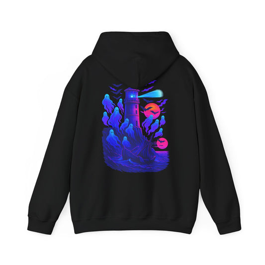Geister-Leuchtturm - Synthwave - Hoodie