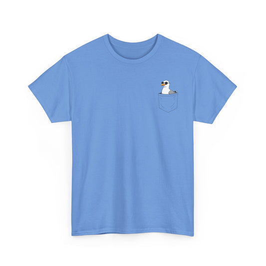 Möwe in der Brusttasche - T-Shirt