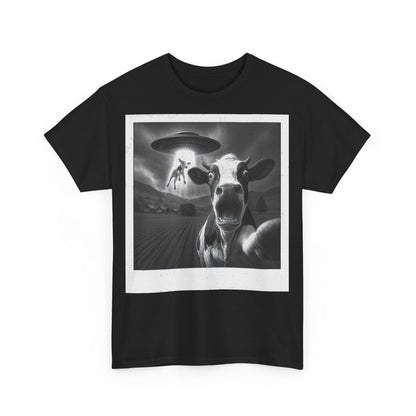 Alien Kuh Entführung Polaroid - T-Shirt