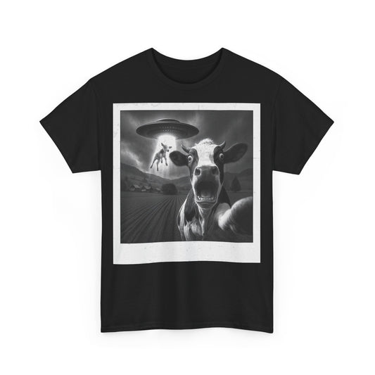 Alien Kuh Entführung Polaroid - T-Shirt