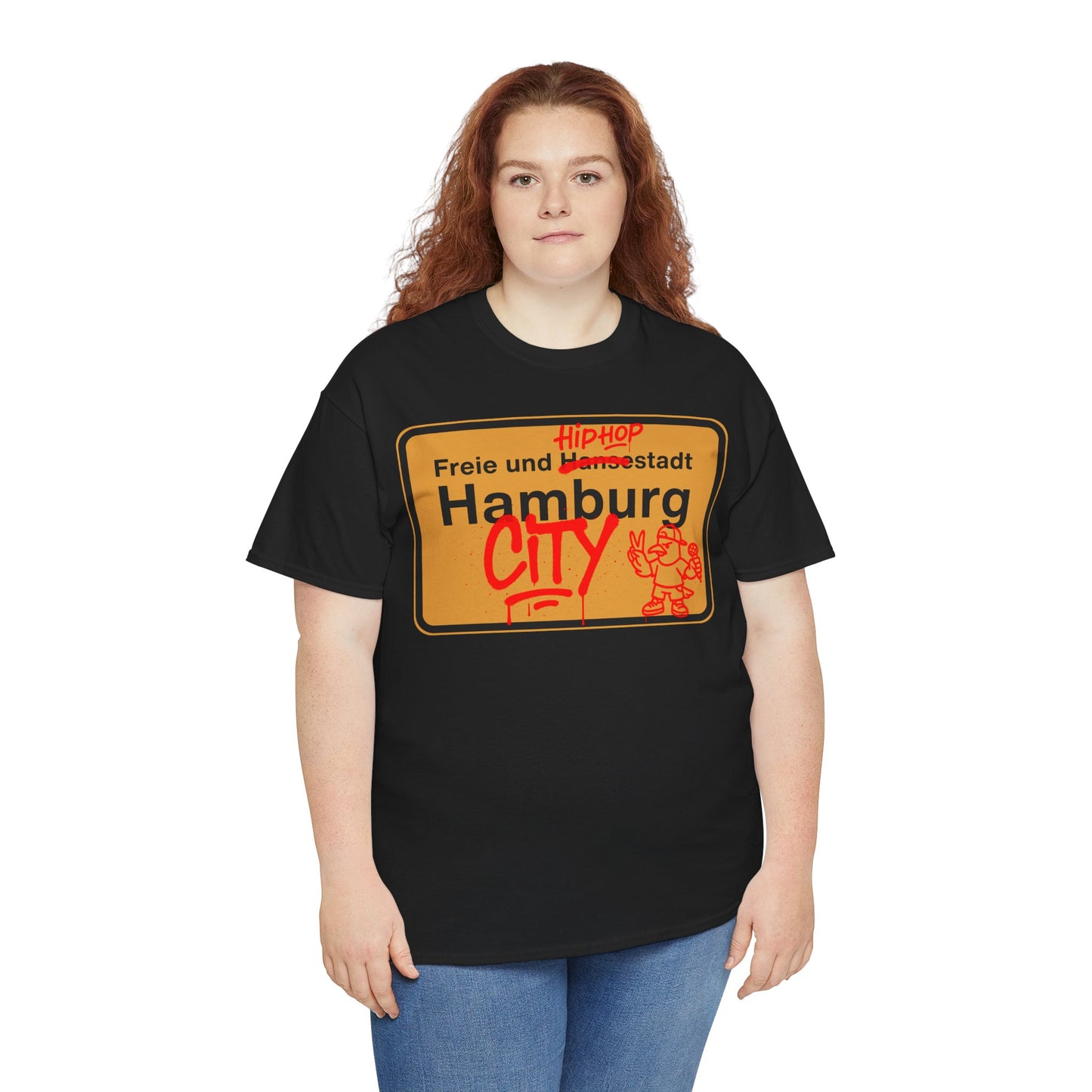 Hamburg - Ortsschild - Hip Hop City - T-Shirt