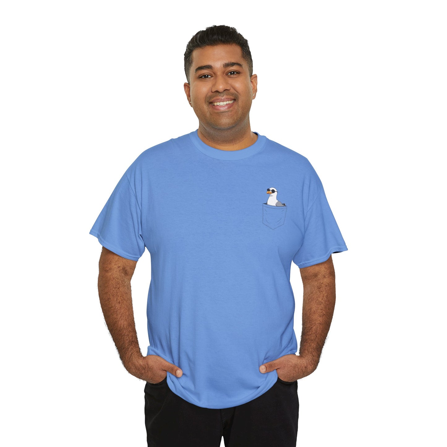 Möwe in der Brusttasche - T-Shirt