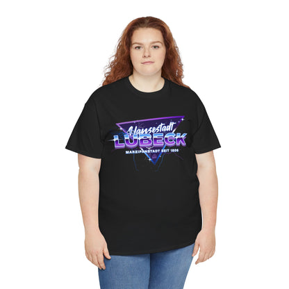 Hansestadt Lübeck – Retro Wave Edition – T-Shirt im 80er-Style – Unisex T-Shirt - Schwarz