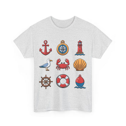 Maritime Symbole – Nordsee Icons – T-Shirt