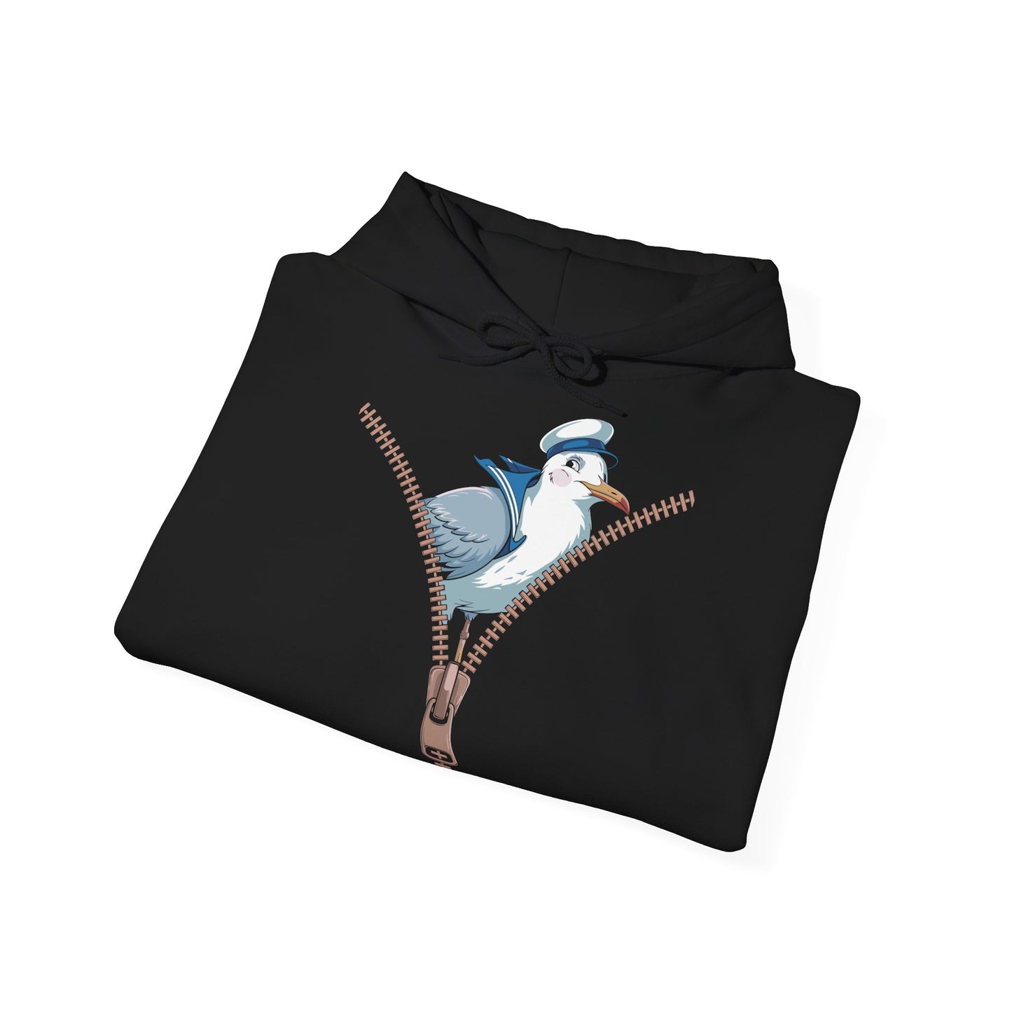 Möwe im Reißverschluss - Hoodie