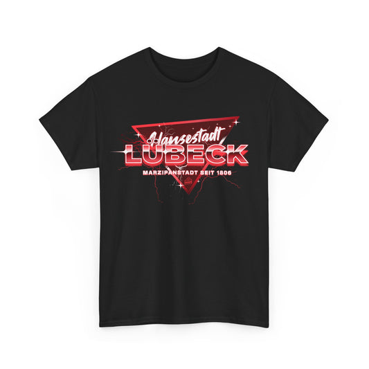 Special Edition - Hansestadt Lübeck – Retro Wave Edition – T-Shirt im 80er-Style – Unisex T-Shirt - Schwarz