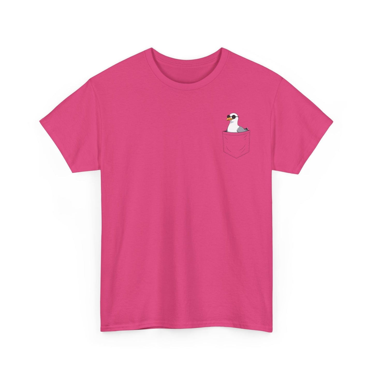 Möwe in der Brusttasche - T-Shirt