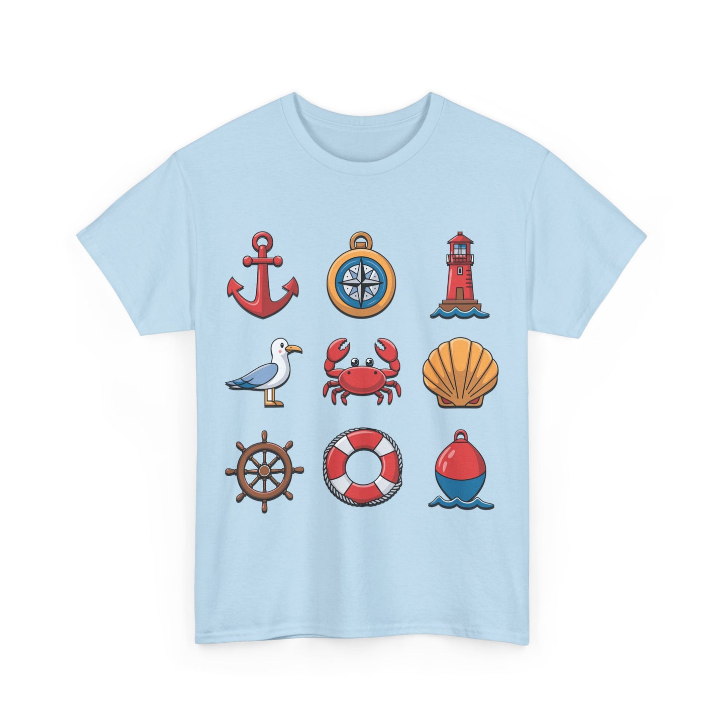 Maritime Symbole – Nordsee Icons – T-Shirt