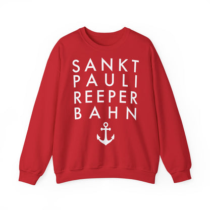St. Pauli - Reeperbahn - mit Anker - Sweatshirt