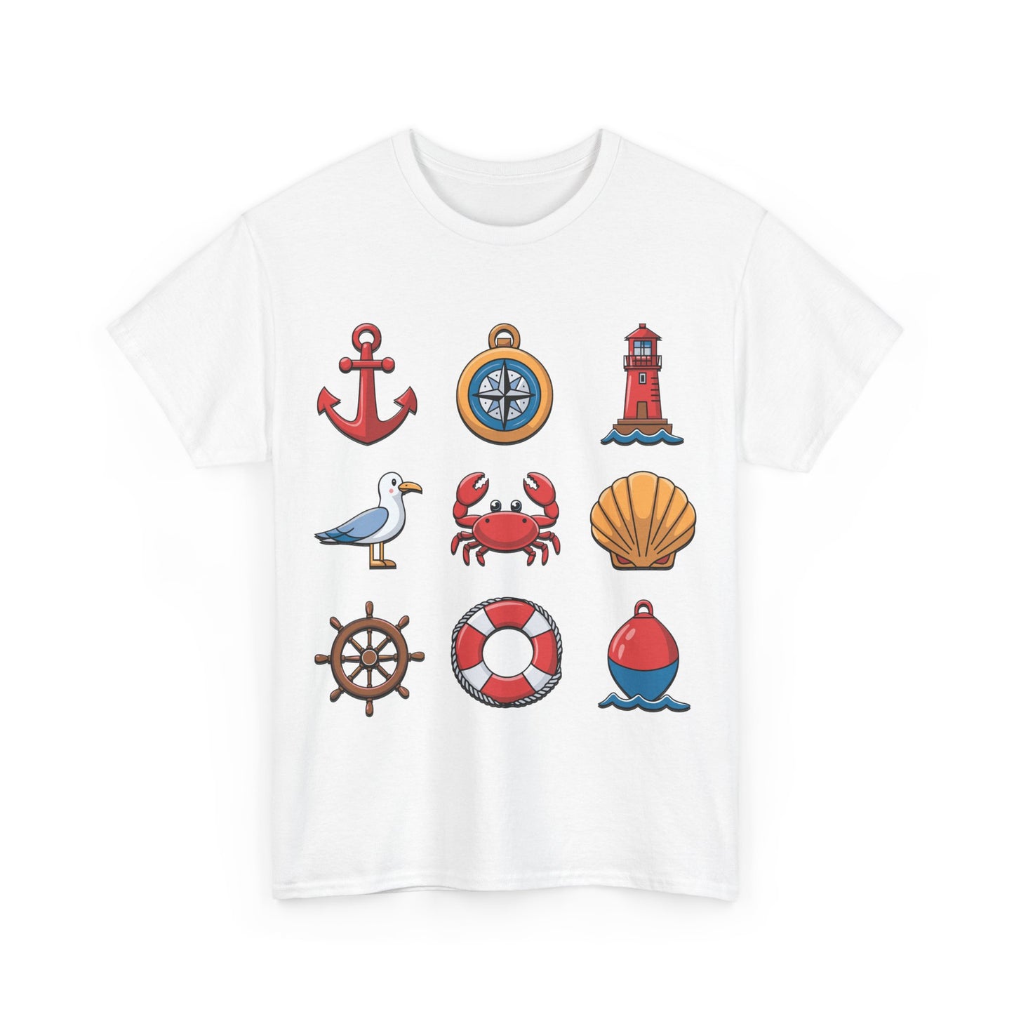 Maritime Symbole – Nordsee Icons – T-Shirt