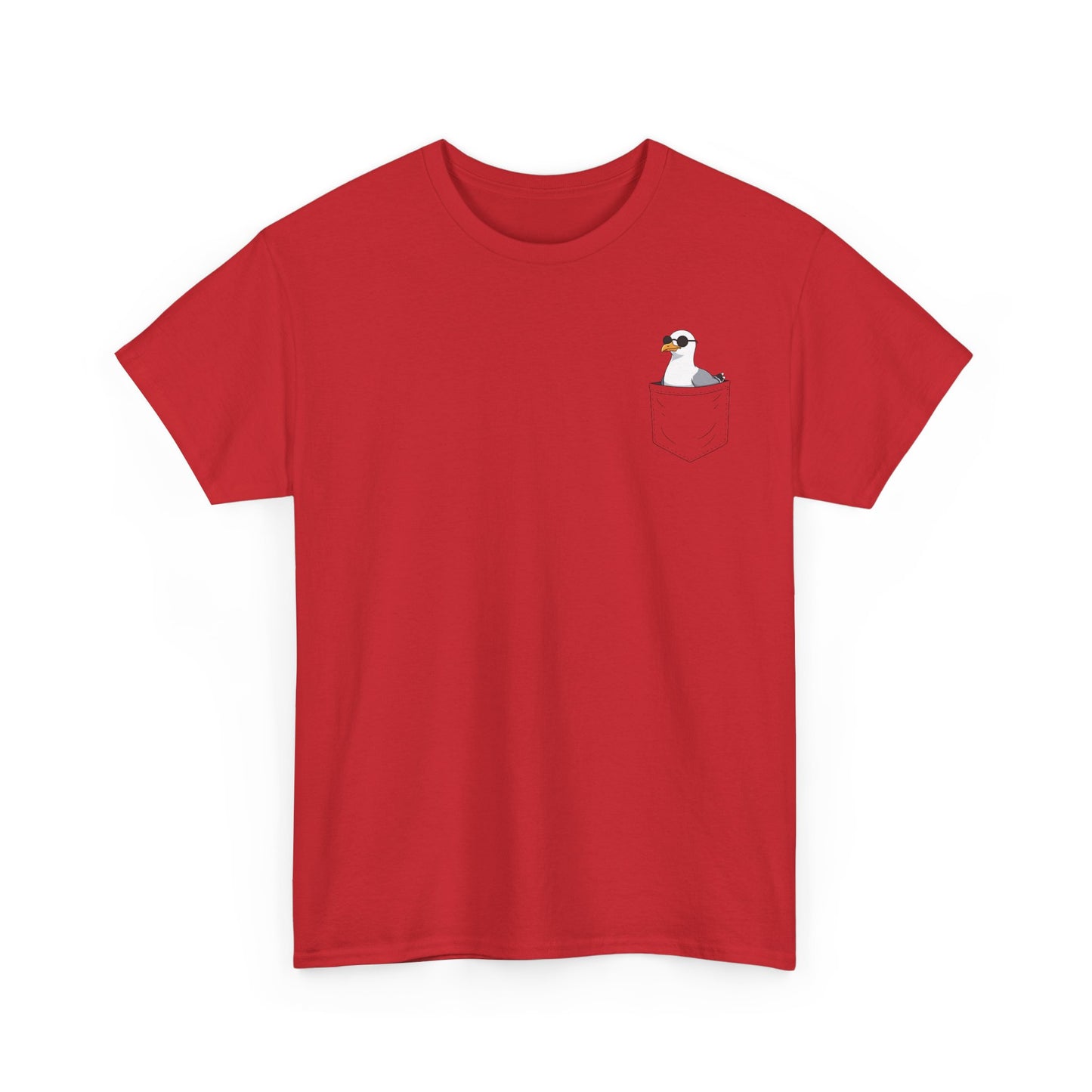Möwe in der Brusttasche - T-Shirt