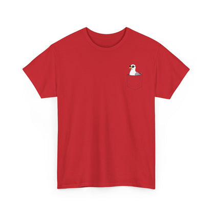 Möwe in der Brusttasche - T-Shirt