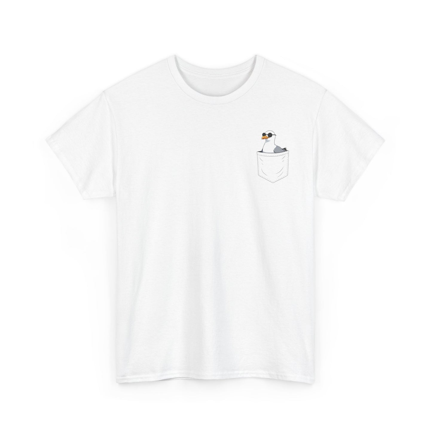 Möwe in der Brusttasche - T-Shirt