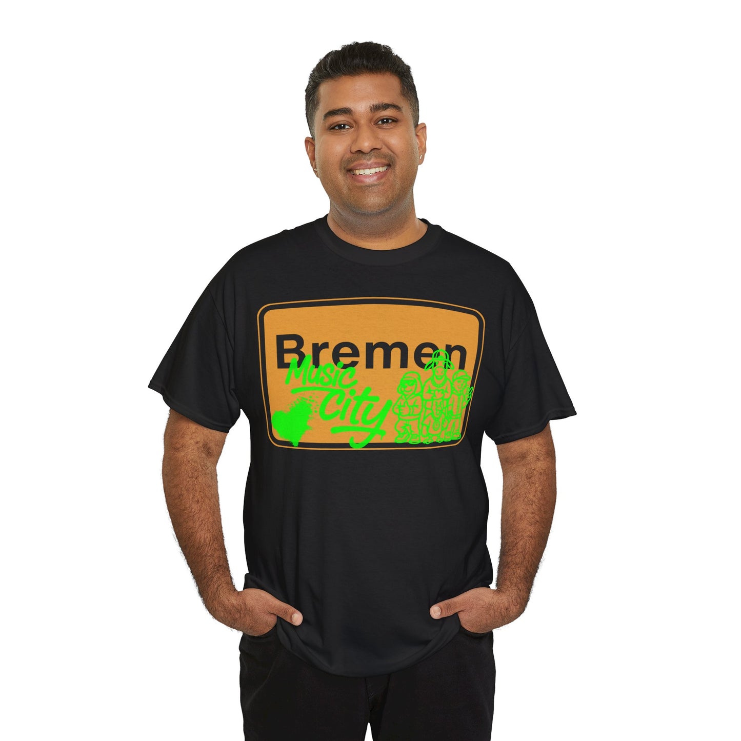 Bremen Ortsschild - Music City - T-Shirt