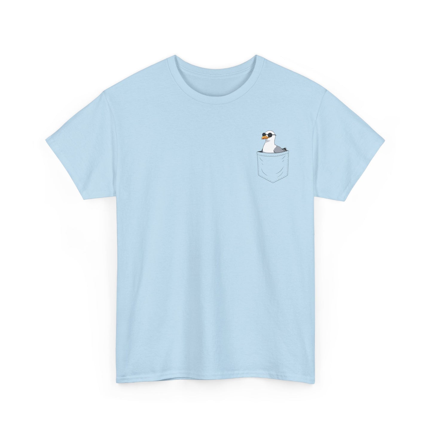 Möwe in der Brusttasche - T-Shirt