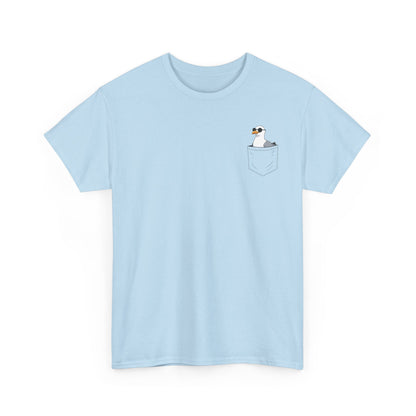 Möwe in der Brusttasche - T-Shirt