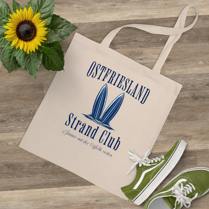 Ostfriesland - Strand Club - Surfbretter - Baumwolltasche