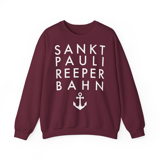 St. Pauli - Reeperbahn - mit Anker - Sweatshirt