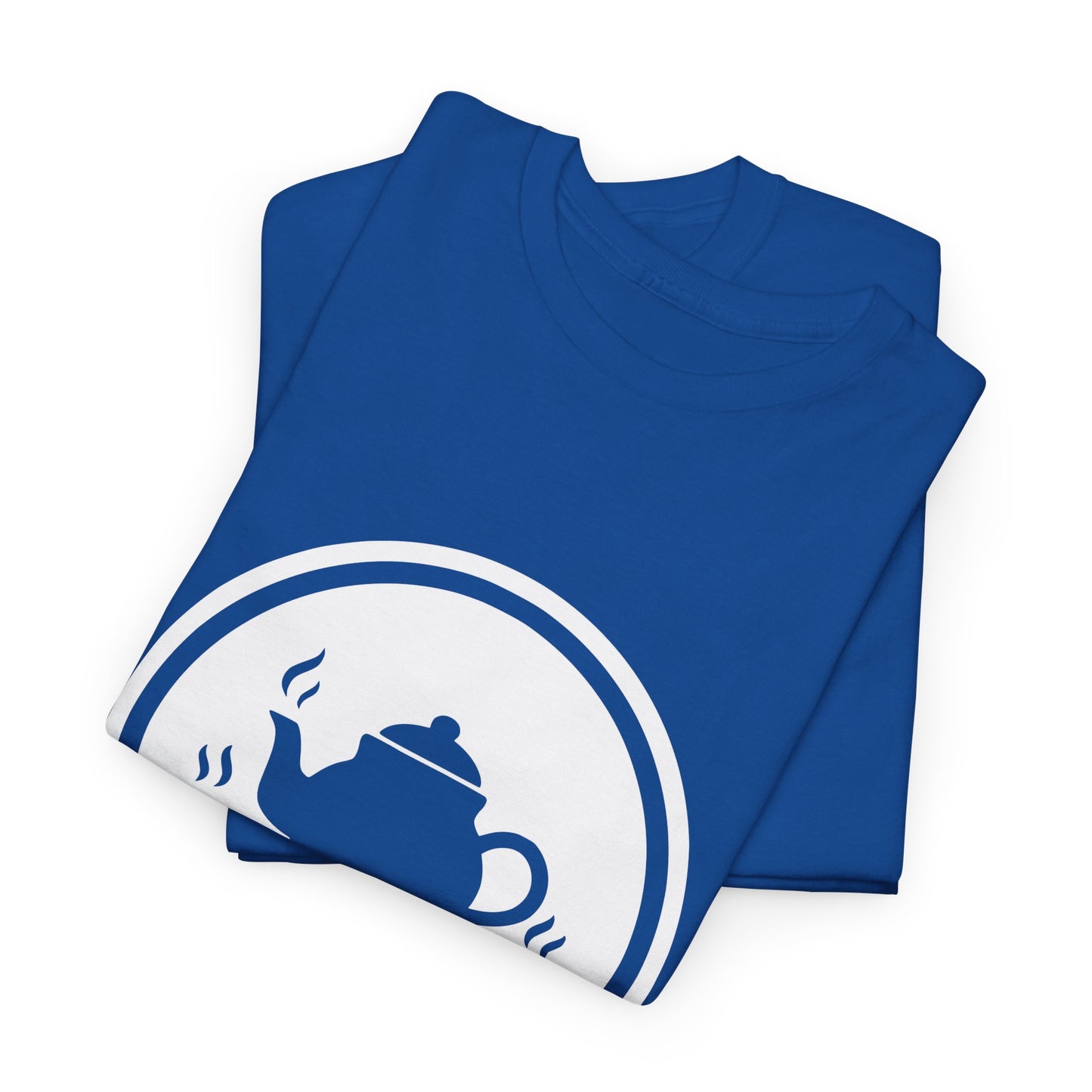 Ostfriesland T-Shirt – Jurassic Style Teekanne Design – Unisex Shirt - Blau