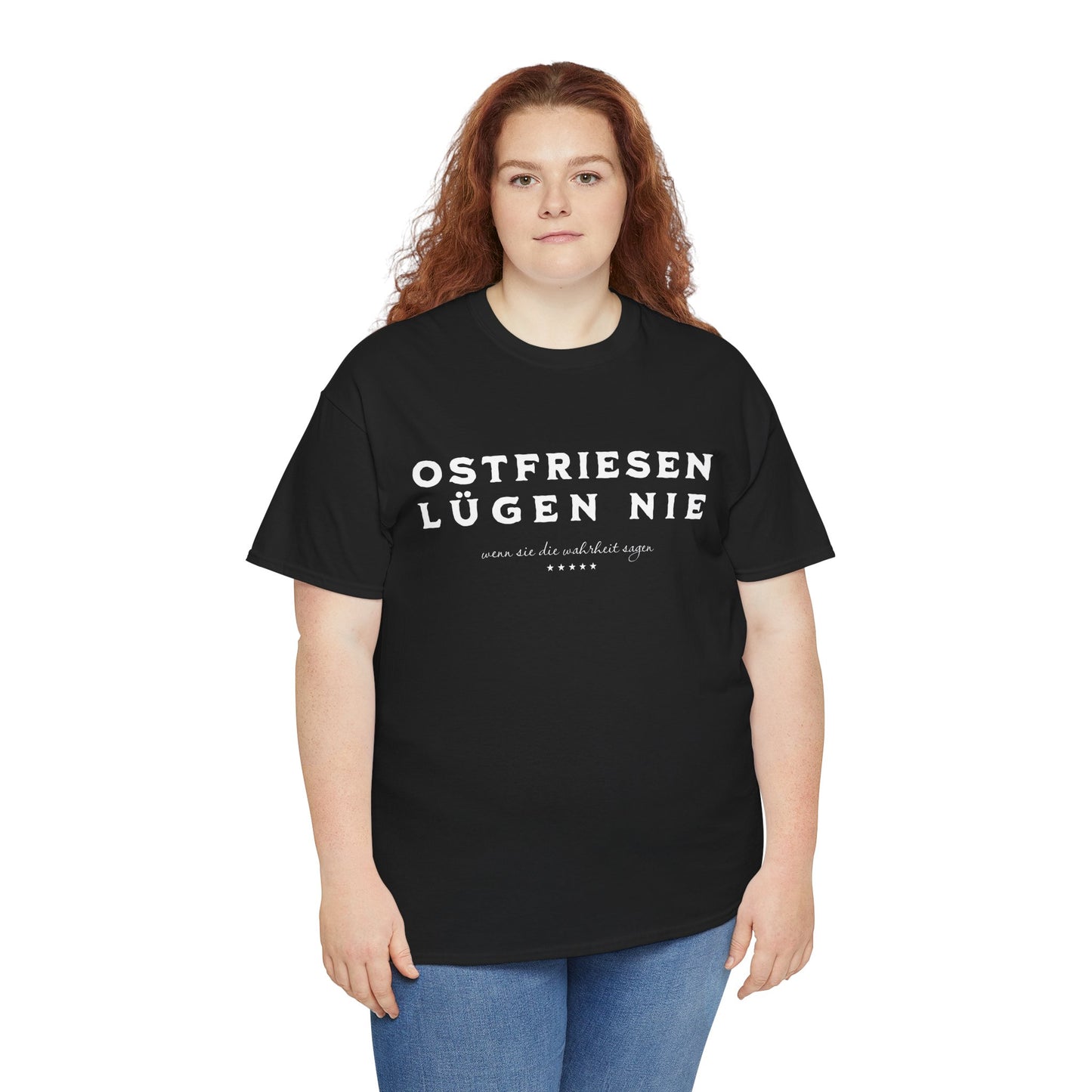 Ostfriesen lügen nie – Lustiges Sprüche-Shirt für echte Küstenmenschen - Unisex T-Shirt - Schwarz