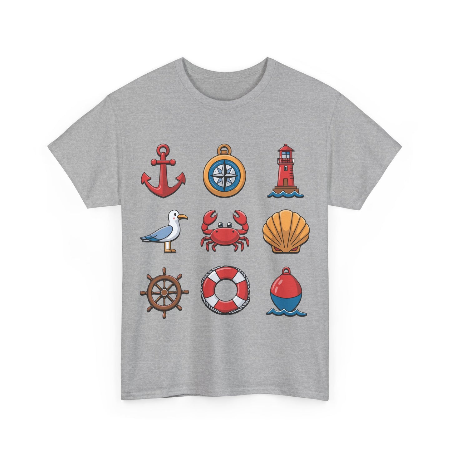 Maritime Symbole – Nordsee Icons – T-Shirt