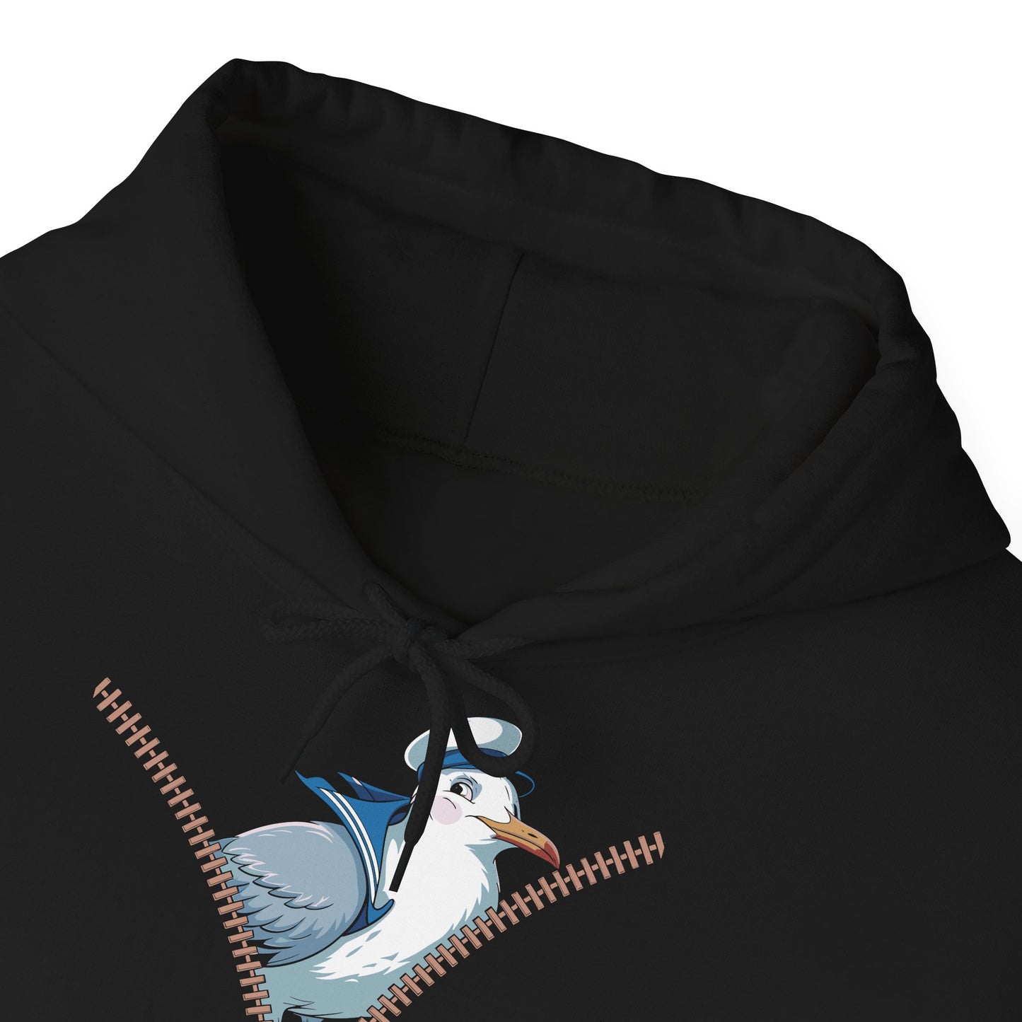 Möwe im Reißverschluss - Hoodie