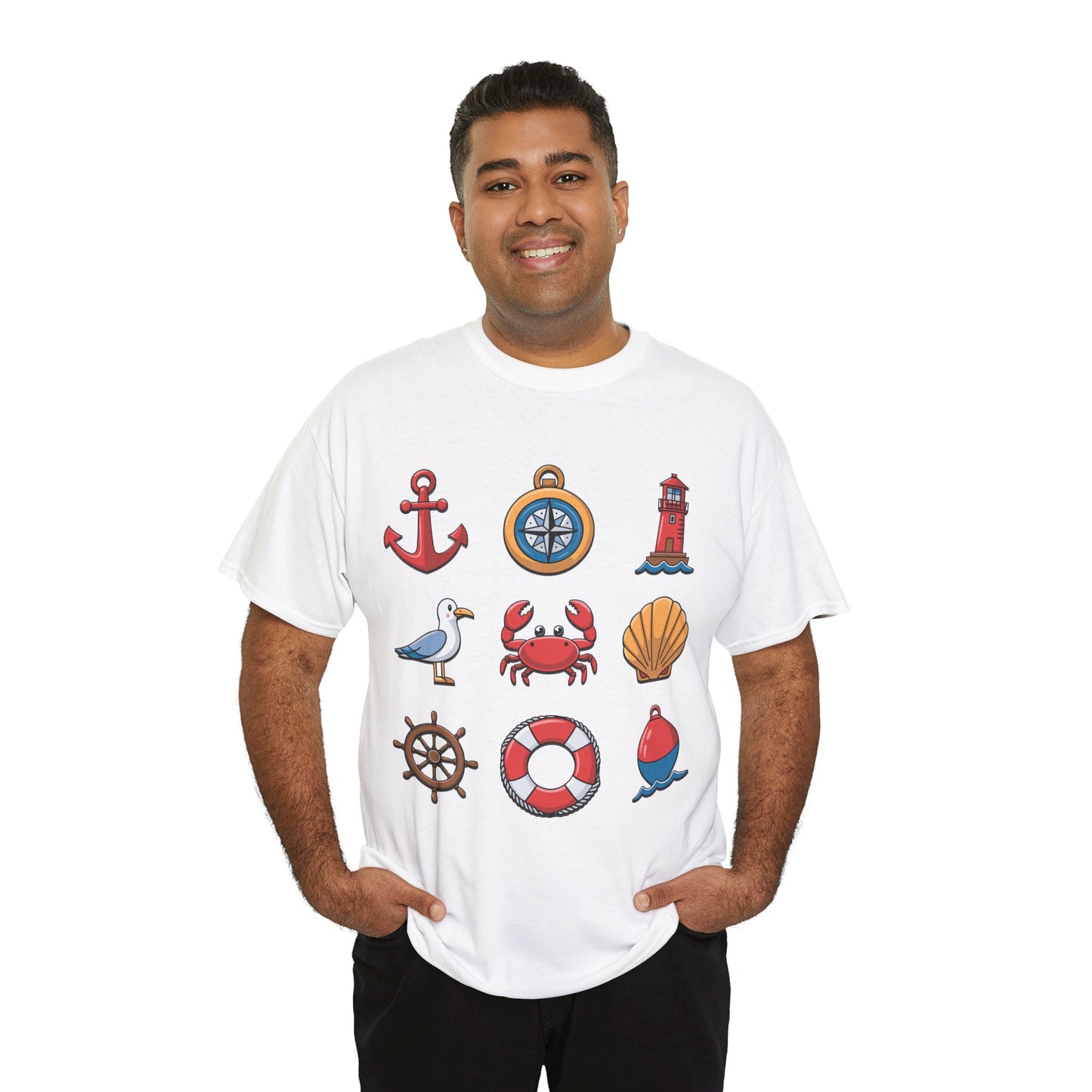 Maritime Symbole – Nordsee Icons – T-Shirt