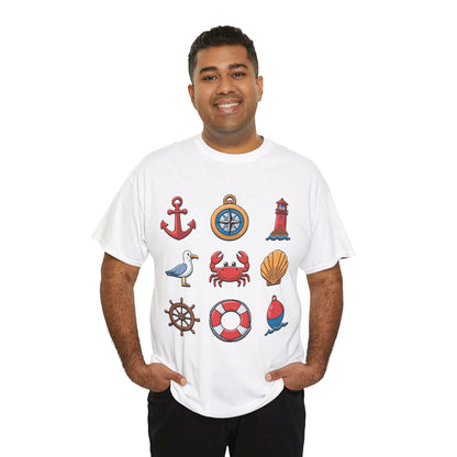 Maritime Symbole – Nordsee Icons – T-Shirt