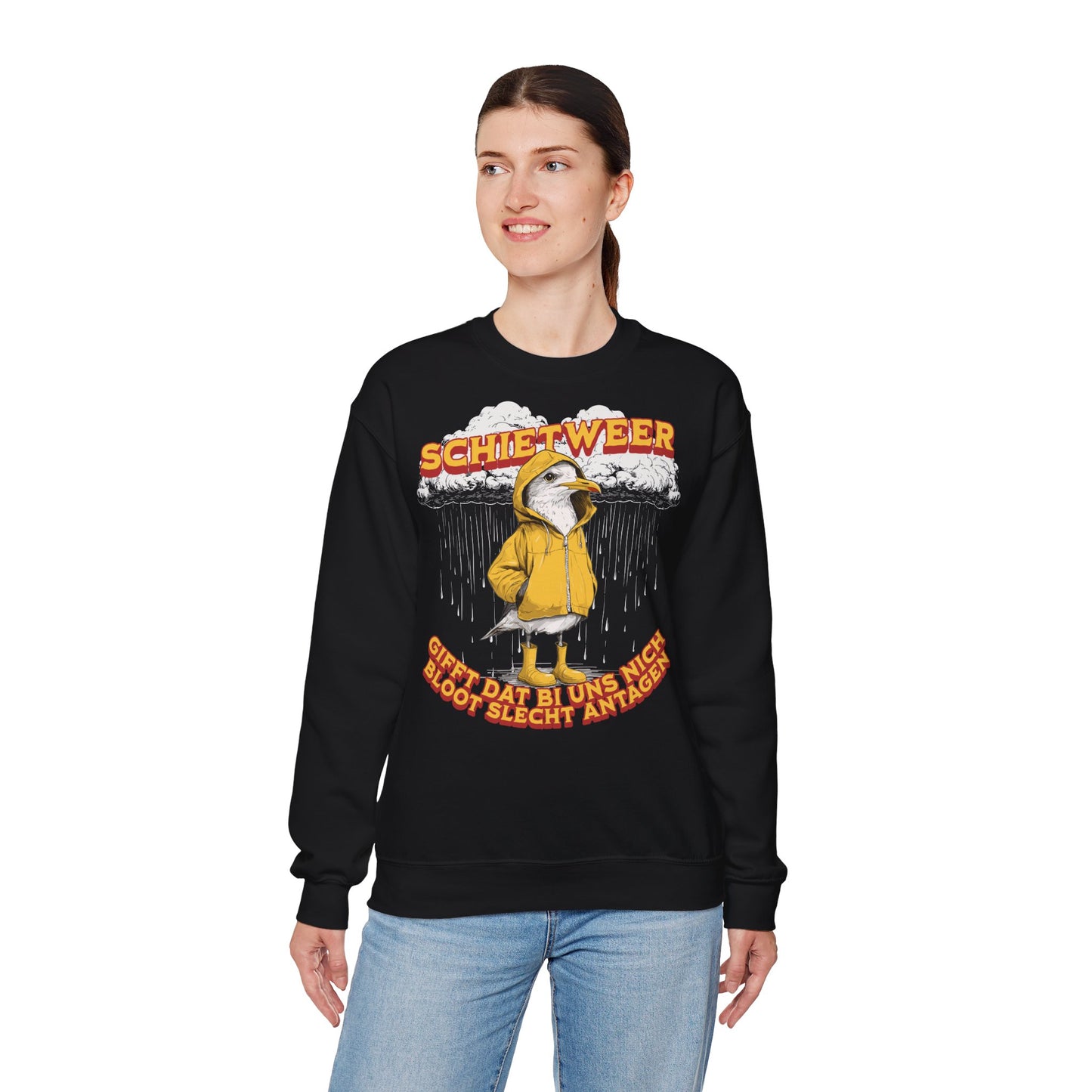 Schietweer - Möwe im Ostfriesennerz - Sweatshirt