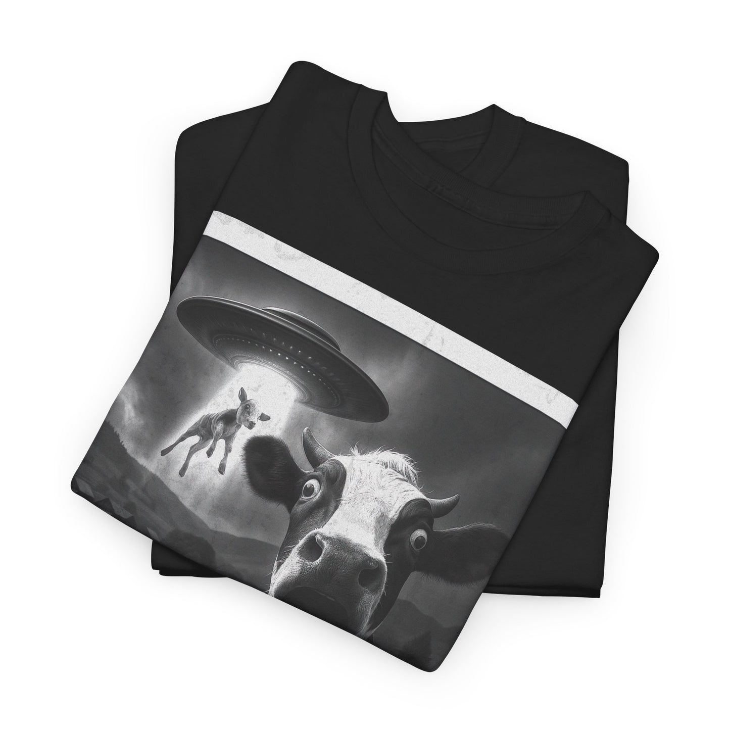Alien Kuh Entführung Polaroid - T-Shirt