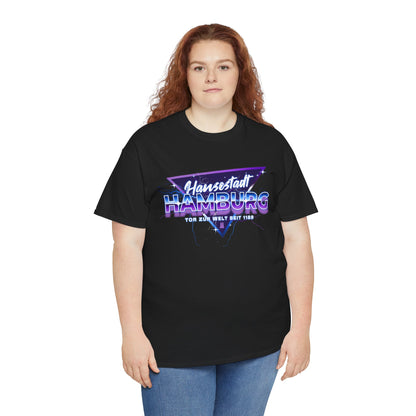 Hansestadt Hamburg – Retro Wave Edition – T-Shirt im 80er-Style – Unisex T-Shirt - Schwarz