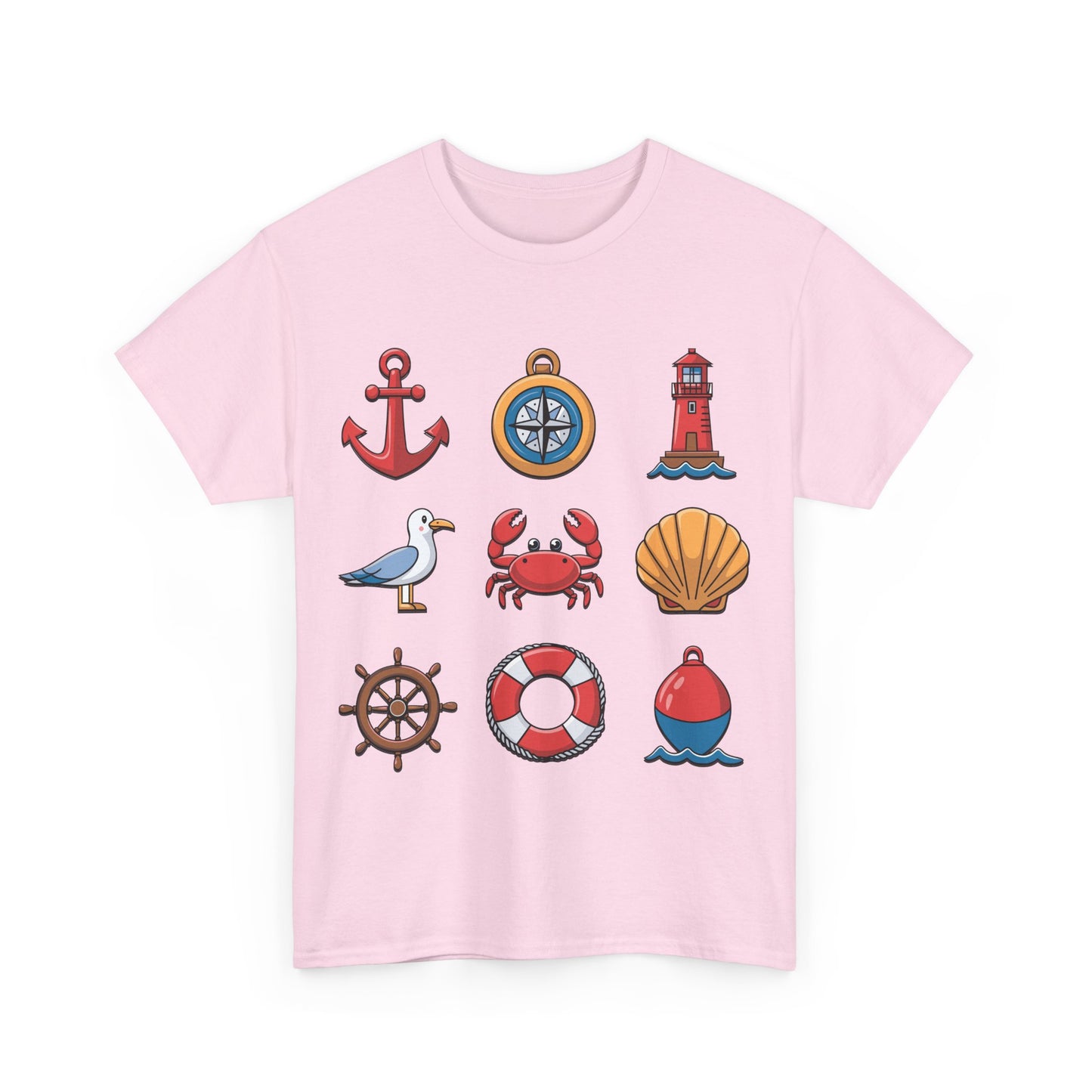 Maritime Symbole – Nordsee Icons – T-Shirt