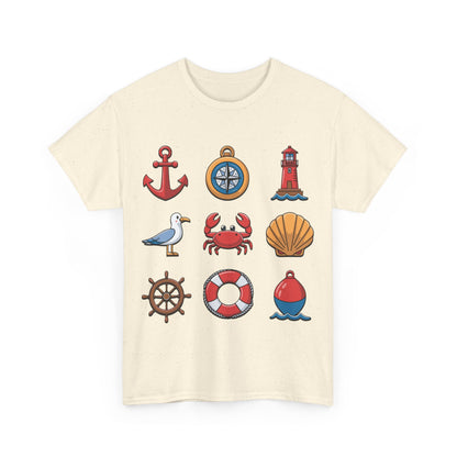 Maritime Symbole – Nordsee Icons – T-Shirt